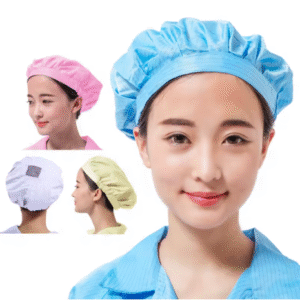 ESD Hooded Cleanroom Antistatic Round Cap | Protective Lab Workwear